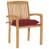 vidaXL Stapelbare Gartenst&uuml;hle mit Kissen 8 Stk. Massivholz Teak
