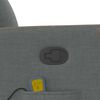 vidaXL Massagesessel mit Aufstehhilfe Dunkelgrau Stoff