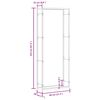 vidaXL Brennholzregal Mattschwarz 80 x 28 x 222 cm Stahl