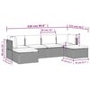 vidaXL 6-tlg. Garten-Lounge-Set mit Kissen Grau Poly Rattan