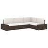 vidaXL Modulares 2-Sitzer-Sofa Poly Rattan Braun