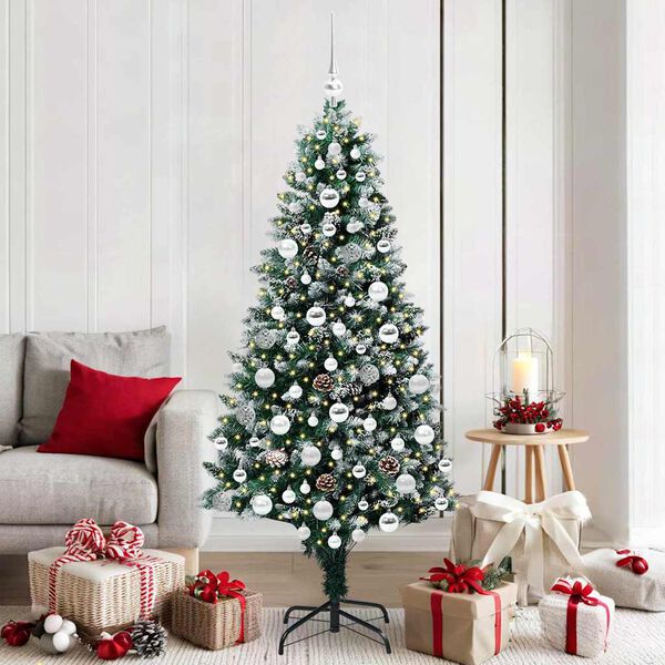 vidaXL K&uuml;nstlicher Weihnachtsbaum mit 300 LEDs mit St&auml;nder Gr&uuml;n 180 cm