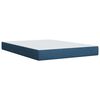 vidaXL Boxspringbett mit Matratze Blau 140x190 cm Stoff