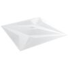 vidaXL Wandpaneele 24 Stk. Wei&szlig; 50x50 cm XPS 6 m&sup2; Stern