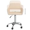vidaXL Esszimmerst&uuml;hle 4 Stk. Drehbar Creme Stoff