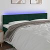 vidaXL LED Kopfteil Dunkelgr&uuml;n 160x5x78/88 cm Samt