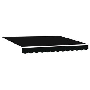 vidaXL Einziehbare Markise Schwarz 300 x 250 cm Polyester und Stahl