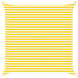 vidaXL Sonnensegel Gelb und Wei&szlig; 4 x 4 m 100 % Polyester Oxford