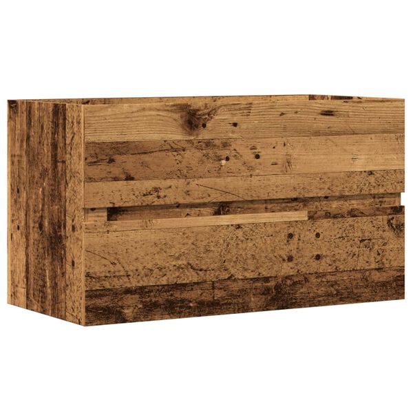 vidaXL Bad-H&auml;ngeschrank Altholz-Optik 80x38,5x45 cm Holzwerkstoff