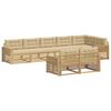 vidaXL Outdoor-Sofagarnitur 8 Stk. Wei&szlig; und Beige Polyester