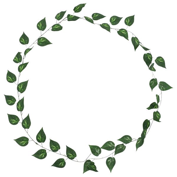 vidaXL K&uuml;nstlicher Pothos 5 pcs Gr&uuml;n 300 cm Kunststoff