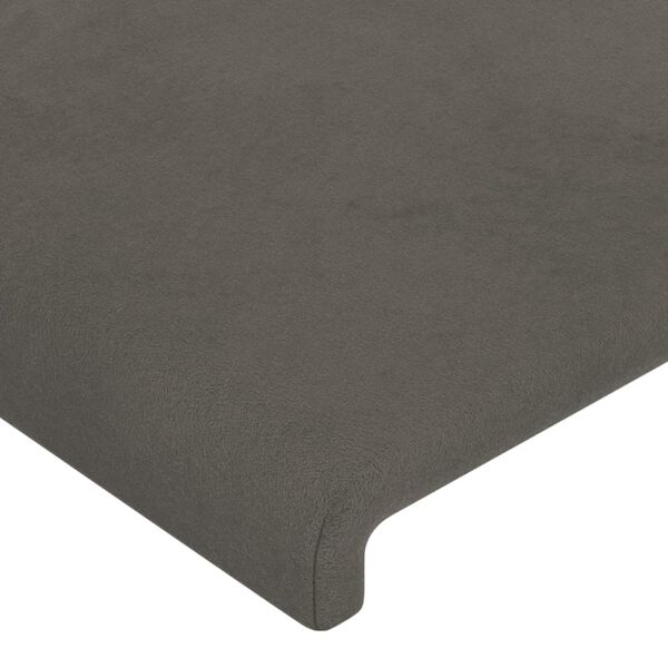 vidaXL Kopfteil Dunkelgrau 200 x 5 x 118/128 cm Samt