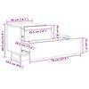 vidaXL Nachttisch mit LED-Leuchten Schwarz 70x36x40,5 cm