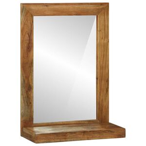 vidaXL Badezimmer Spiegel Braun 50 x 22 x 70 cm Massivholz Akazie
