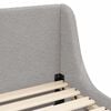 vidaXL Kinderbettgestell mit Kopfteil Hellgrau 90 x 190 cm Schafstoff