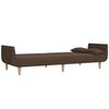 vidaXL Schlafsofa 2-Sitzer mit Hocker & Zwei Kissen Braun Stoff