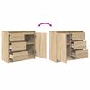 vidaXL Sideboard mit Schublade Sonoma-Eiche 71x35x65 cm Holzwerkstoff