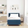 vidaXL Boxspringbett mit Matratze mit Kopfteil Blau 80 x 200 cm Stoff