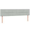 vidaXL Boxspringbett mit Matratze & LED Hellgrau 200x220 cm Samt