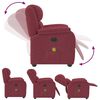 vidaXL Massagesessel Weinrot Stoff