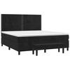 vidaXL Boxspringbett mit Matratze Schwarz 160x200 cm Samt