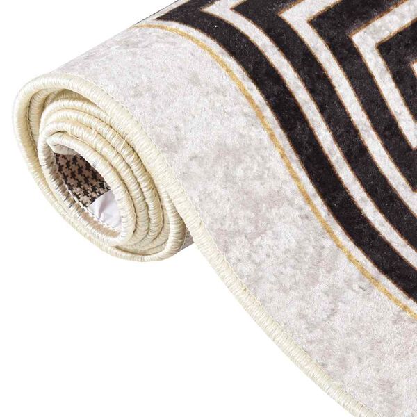 vidaXL Teppich Waschbar 120x180 cm Hellbeige