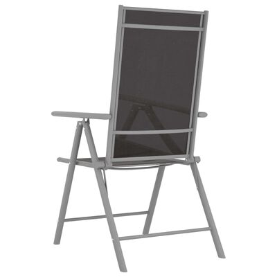 vidaXL 3-tlg. Bistro-Set Aluminium und Textilene Silbern