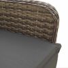 vidaXL 9-tlg. Garten-Bistro-Set mit Kissen Grau Poly Rattan