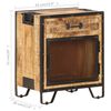 vidaXL Nachttisch 43&times;30&times;51 cm Raues Mango-Massivholz