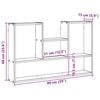 vidaXL Wandregal Schwarz 99x15x60 cm Holzwerkstoff