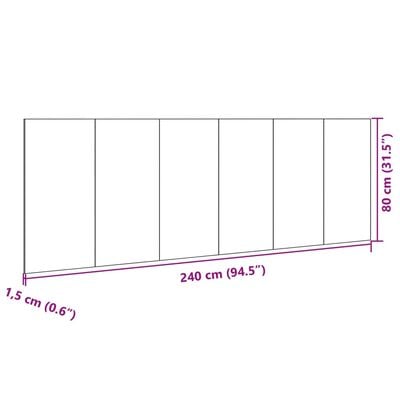 vidaXL Kopfteil mit Nachttischen Sonoma-Eiche 240 cm Holzwerkstoff