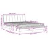 vidaXL Bett mit Matratze "Hanko" Blau 160x200 cm Stoff