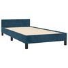 vidaXL Bettgestell ohne Matratze Dunkelblau 90x190 cm Samt
