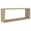 vidaXL W&uuml;rfelregale 2 Stk. Sonoma-Eiche 60x15x23 cm Holzwerkstoff