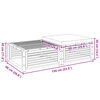 vidaXL Gartentisch mit Hocker Massivholz Akazie
