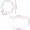 vidaXL Pflanzk&uuml;bel Anthrazit Sechseckig 104x90x45 Stahl