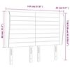 vidaXL Kopfteil mit Ohren Hellgrau 147x23x118/128 cm Stoff