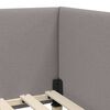 vidaXL Eckbettgestell mit Matratze Sonstiges 2 pcs Taupe Stoff