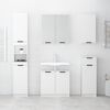 vidaXL Badschrank Wei&szlig; 32x34x188,5 cm Holzwerkstoff