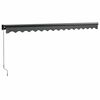 vidaXL Markise Einziehbar Anthrazit 4x3 m Stoff und Aluminium