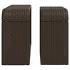 vidaXL Outdoor-Rgale 2 Stk. Braun Poly Rattan