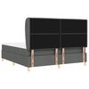 vidaXL Boxspringbett mit Matratze Dunkelgrau 90x190 cm Dunkelgrau