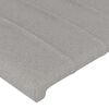 vidaXL LED Kopfteil Hellgrau 144x5x78/88 cm Stoff