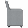 vidaXL Esszimmerst&uuml;hle mit Rollen 2 pcs Hellgrau 57 x 66 x 94 cm Stoff