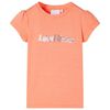 Kinder-T-Shirt mit Fl&uuml;gel&auml;rmeln Neonorange 128