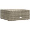 vidaXL 11-tlg. Garten-Lounge-Set mit Kissen Grau Poly Rattan