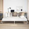 vidaXL Bettgestell ohne Matratze Klappbar Wei&szlig; 90x190 cm Stahl