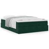 vidaXL Ottoman-Bett mit Matratze Dunkelgr&uuml;n 140x200 cm Samt