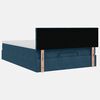 vidaXL Ottoman-Bett mit Matratze & LEDs Dunkelblau 140x190 cm Samt