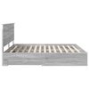 vidaXL Bettrahmen Graues Sonoma 200 x 200 cm Holzwerkstoff
